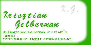 krisztian gelberman business card